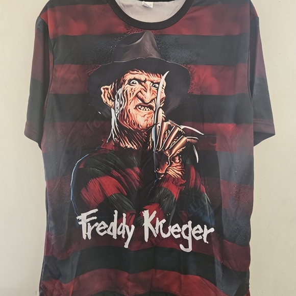🍒🍒 Freddy Krueger Striped Graphic T-Shirt - Picture 3 of 8